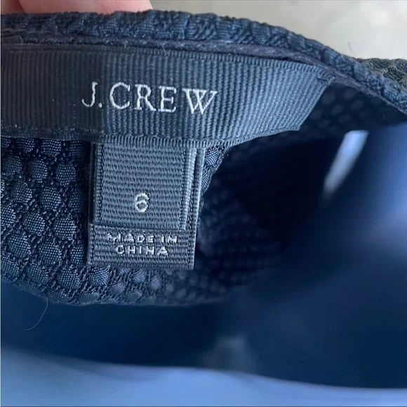 J Crew Tunic Blouse Dark Navy Honeycomb Cocoon Casual career Size 6 - Picture 7 of 10